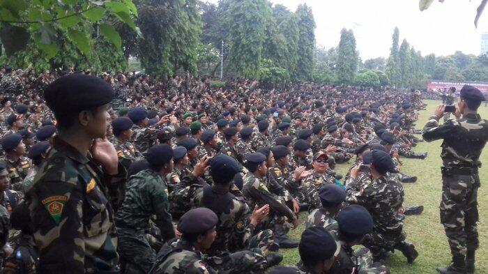 Ini Penampakan Ribuan Anggota Banser yang Disiagakan di Ragunan