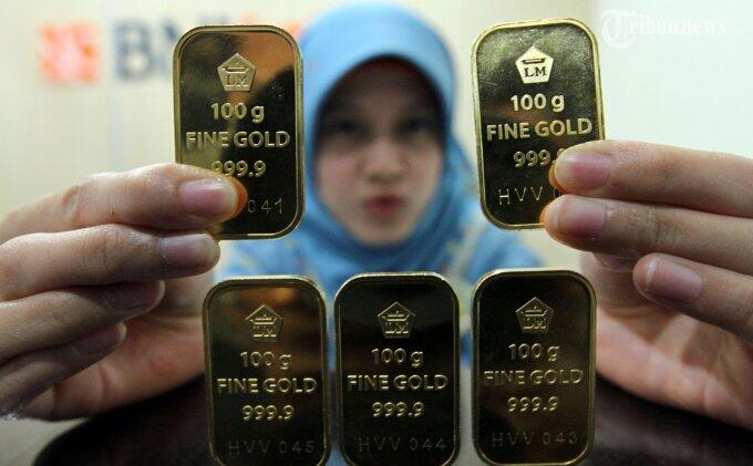 Harga Emas Antam Merosot Jadi Rp 595 Ribu Per Gram