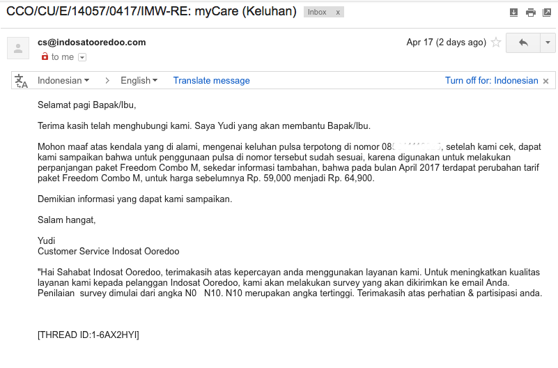 INDOSAT Menaikan Tarif Internet Secara Sepihak