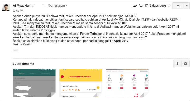 INDOSAT Menaikan Tarif Internet Secara Sepihak