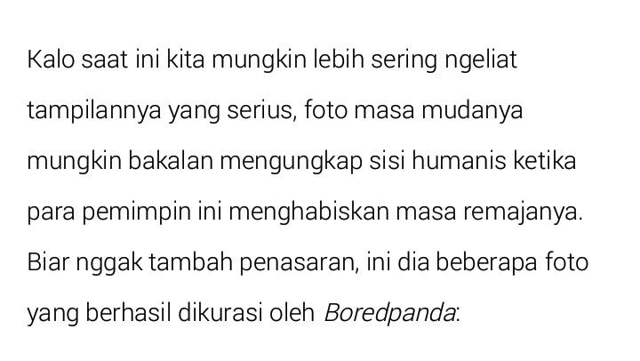 10 Foto Berbagai Pemimpin Dunia Waktu Remaja 