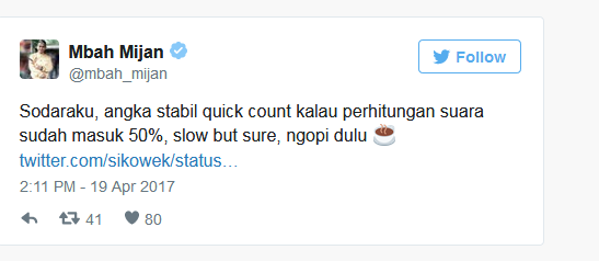 Ramalan Maleset, Mbah Mijan: Mohon Maaf Pendukung Ahok-Djarot, Ini Sudah