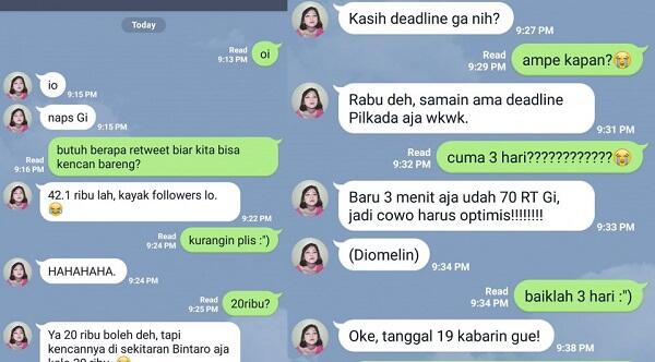 Pria Ini Kumpulkan Retweet Demi Kencan dengan Gadis Impian