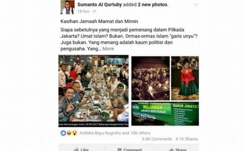 Timses Anies-Sandi Bantah Beredarnya Foto Pesta Kemenangan Bersama Konglomerat