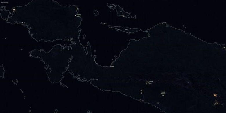 Citra Satelit Malam Hari NASA, Gelap Gulita Membekap Indonesia