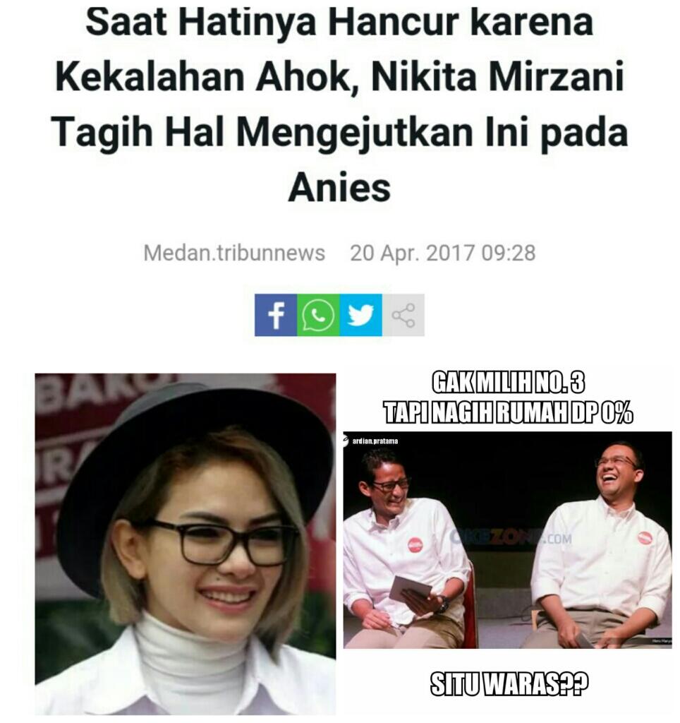Sangat Mengejutkan, Nikita Mirzani Tagih Rumah DP 0% Sama Anies!!