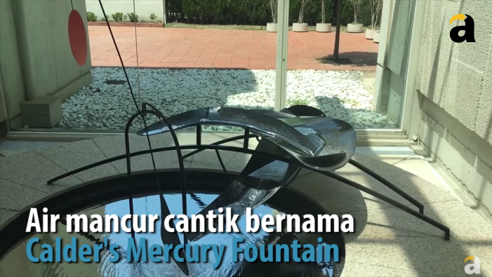 Air mancur unik ini 100 persen terbuat dari merkuri Gans