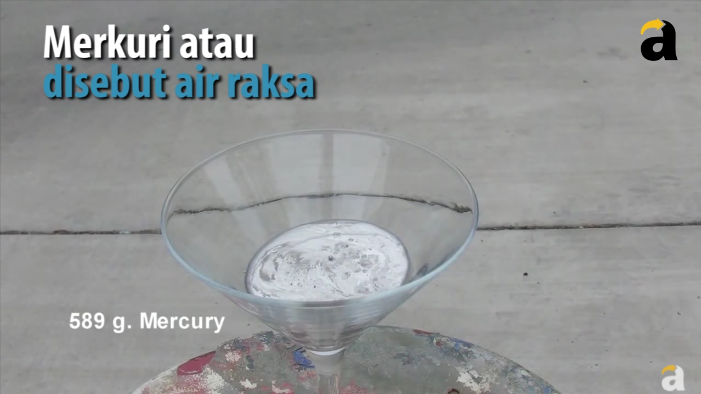 Air mancur unik ini 100 persen terbuat dari merkuri Gans