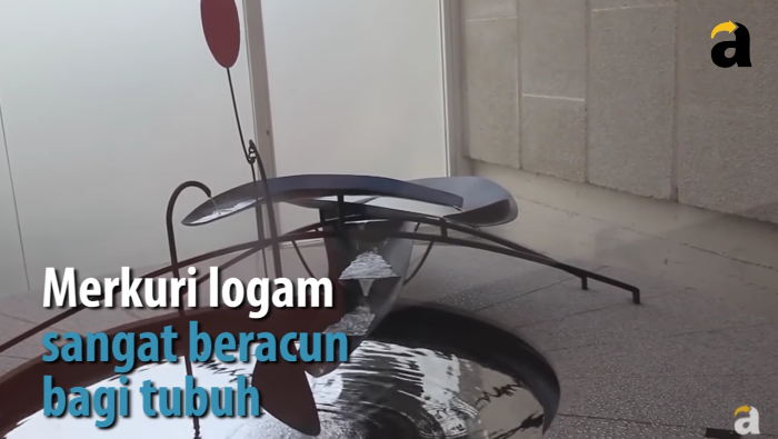Air mancur unik ini 100 persen terbuat dari merkuri Gans