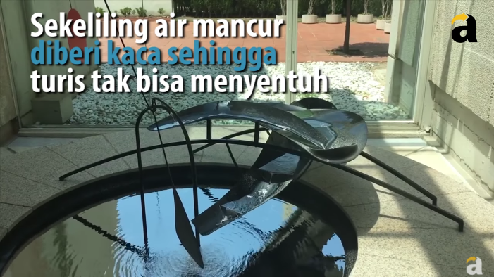 Air mancur unik ini 100 persen terbuat dari merkuri Gans