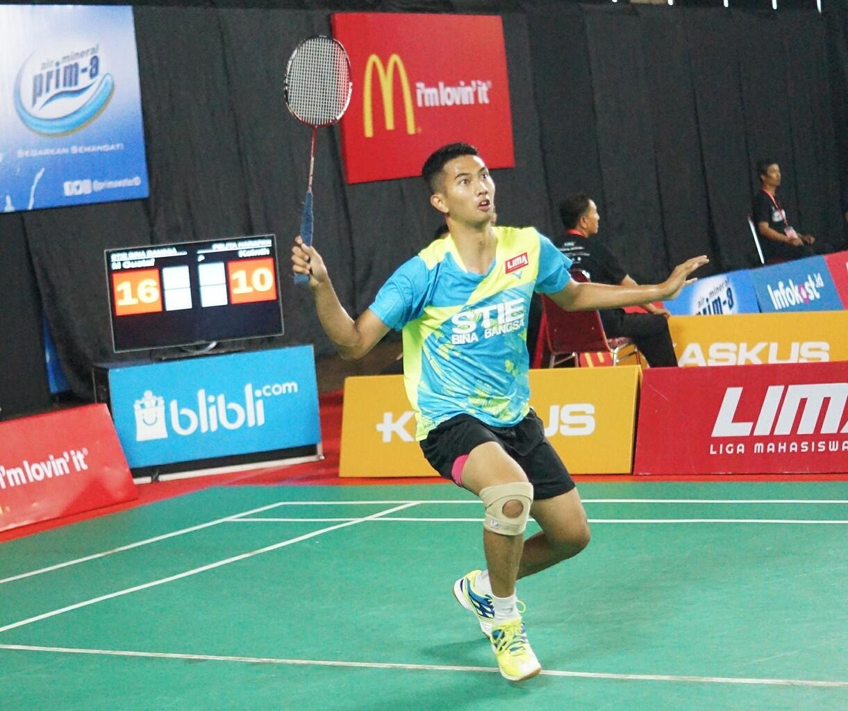 Moment pertandingan hari pertama LIMA Badminton GJC