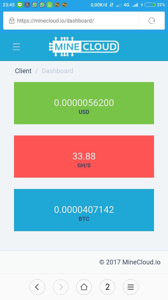 DAPAT BITCOIN 0,05 DENGAN MINNING