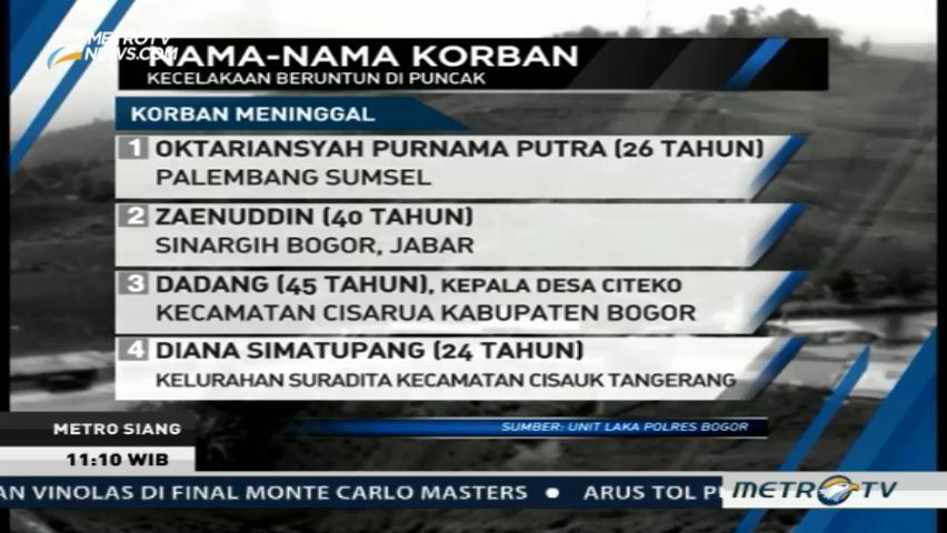 Korban Kecelakaan di Puncak Butuh Pengobatan Serius