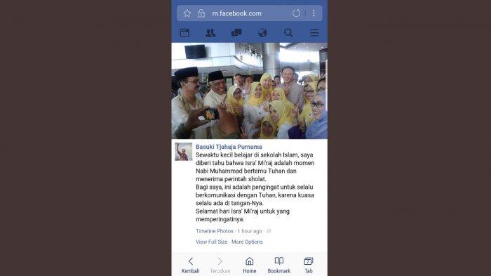 Ini Makna Isra Miraj Bagi Ahok