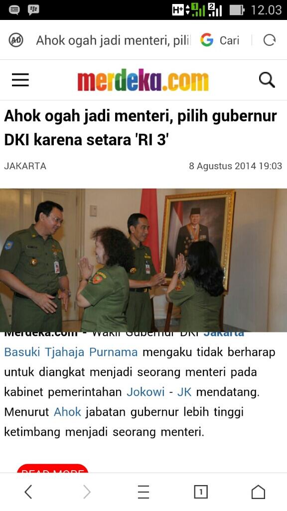 Didorong Pendukung Jadi Mendagri, Ahok Ngaku Pengen Test Drive