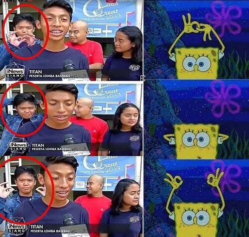 Masuk TV, Ini Anak Malah Pamer Gaya Sulap Spongebob