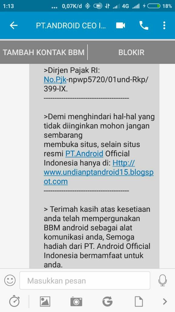 Hati2 Penipuan Di BBM. 