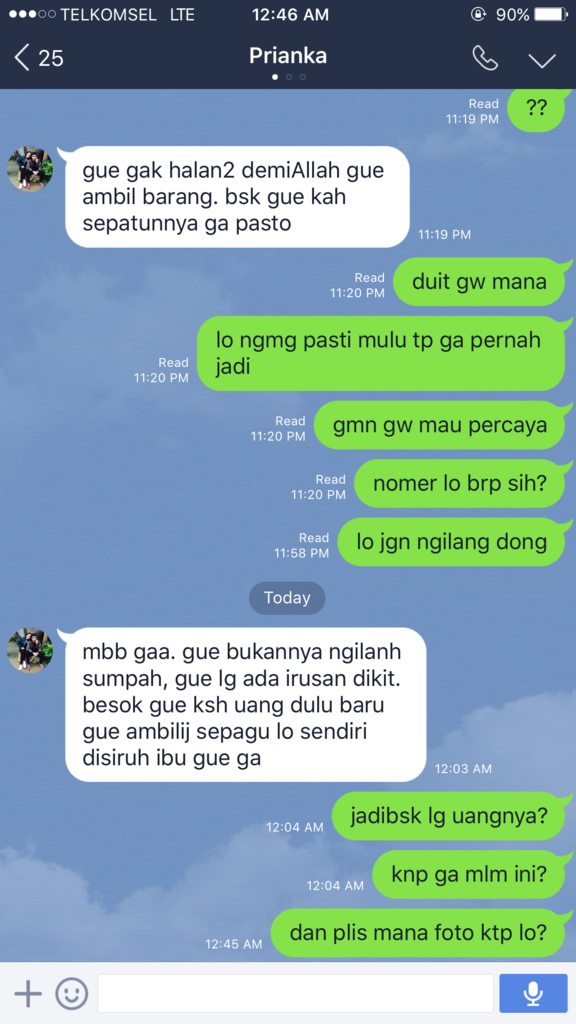 PENIPU bernama PRIANKA ANNISA 