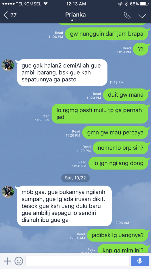 PENIPU bernama PRIANKA ANNISA 