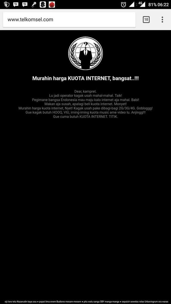 website telkomsel di serang hacker