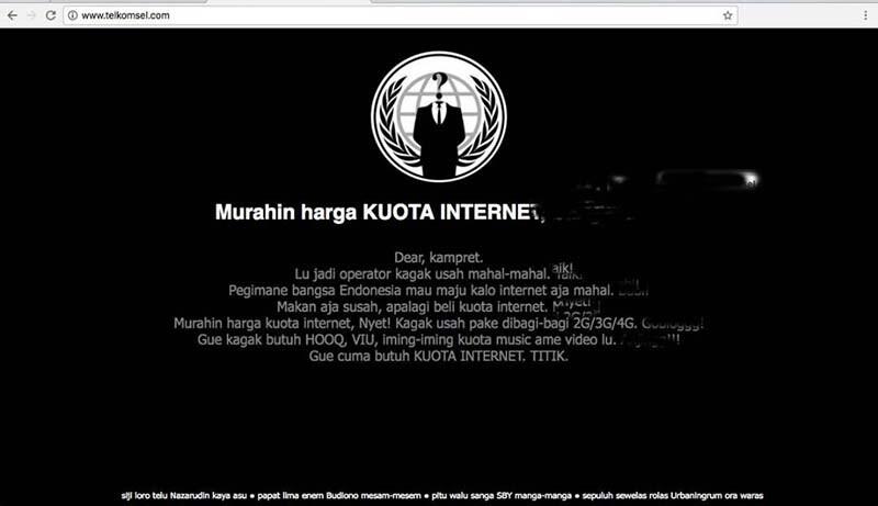 Heboh! Situs Telkomsel diretas dedemit maya