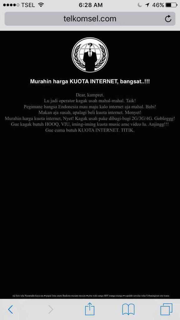 Heboh gan..situs Telkomsel di retas hacker