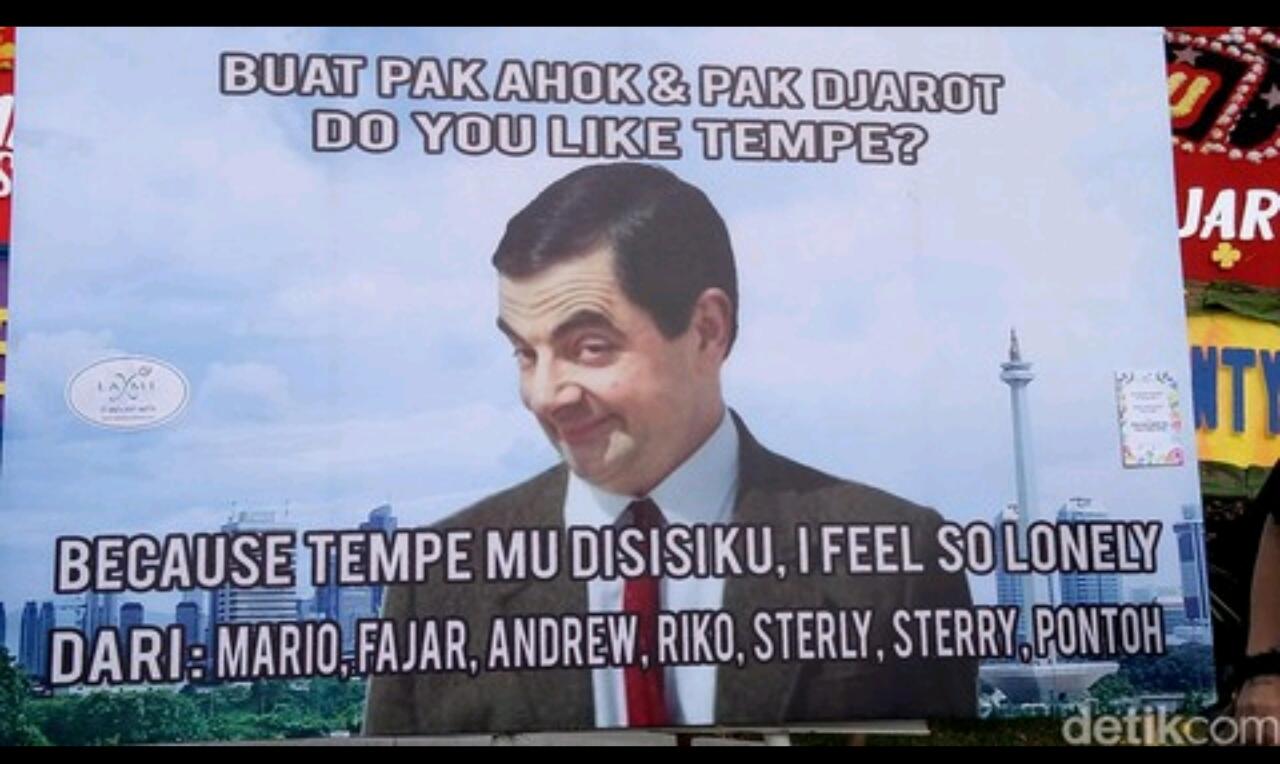 Ada Mr.bean Dan Leonardo Di Caprio Di Karangan Bunga Ahok