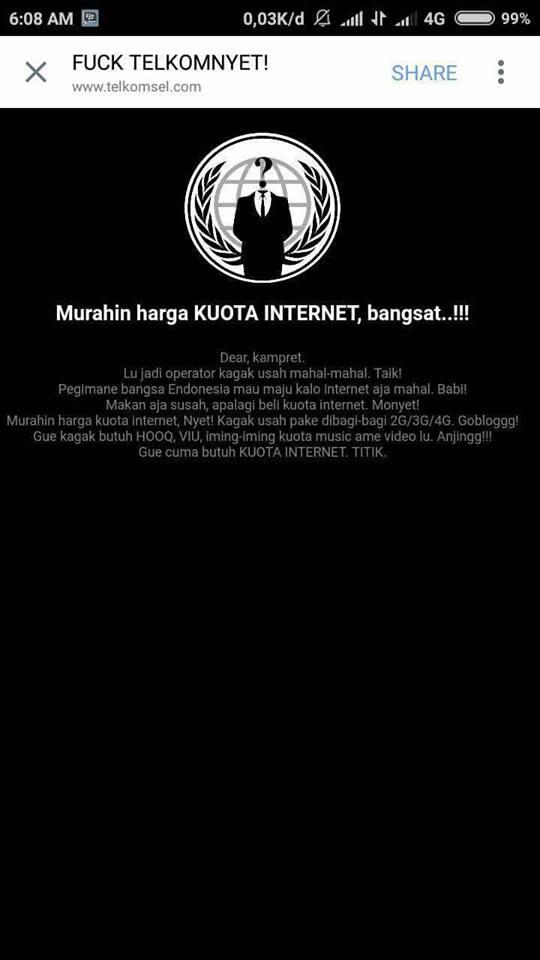 (HOTT NEWS) Web Telkomsel di hack