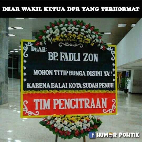 Fadli Zon Dapat Kiriman Bunga 'Pembalasan' Dari Pendukung Ahok