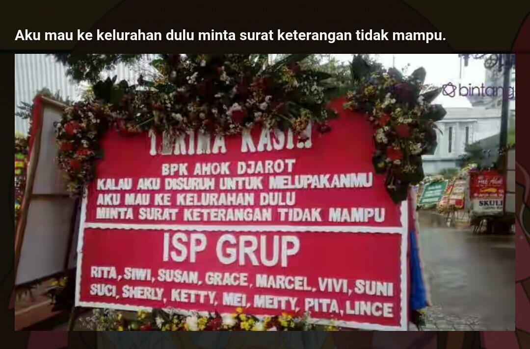 20 Bunga untuk Ahok yang Kata-Katanya Paling Kocak!