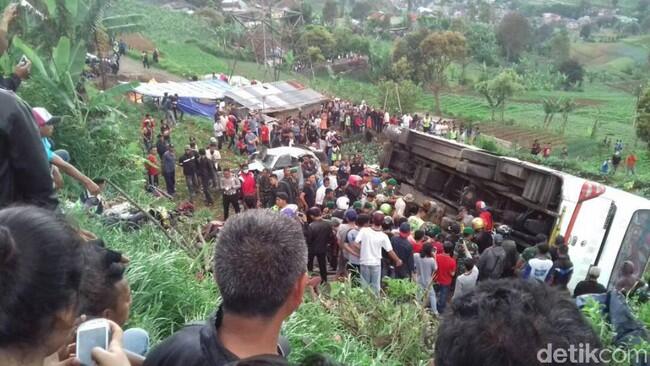 Kecelakaan di Ciloto Puncak Diduga karena Bus Kitrans Rem Blong