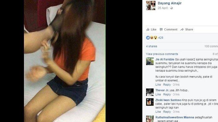 Viral di Medsos, Diduga Kepergok Selingkuh, Kemaluan Wanita Ini Siram Cabai