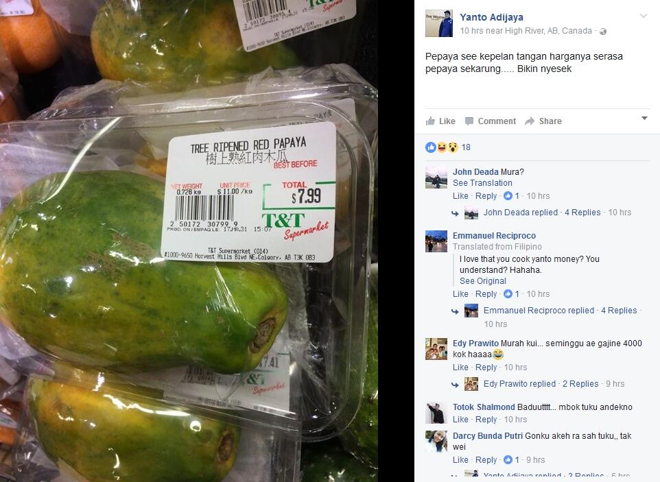 Heboh, sirsak seharga Rp 200 ribu/kg dan pepaya Rp 146 ribu/kg