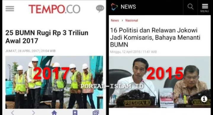 Banyak Relawan Jokowi Jadi Komisaris, 25 BUMN Rugi Triliunan