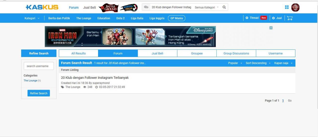 20 Klub dengan Follower Instagram Terbanyak