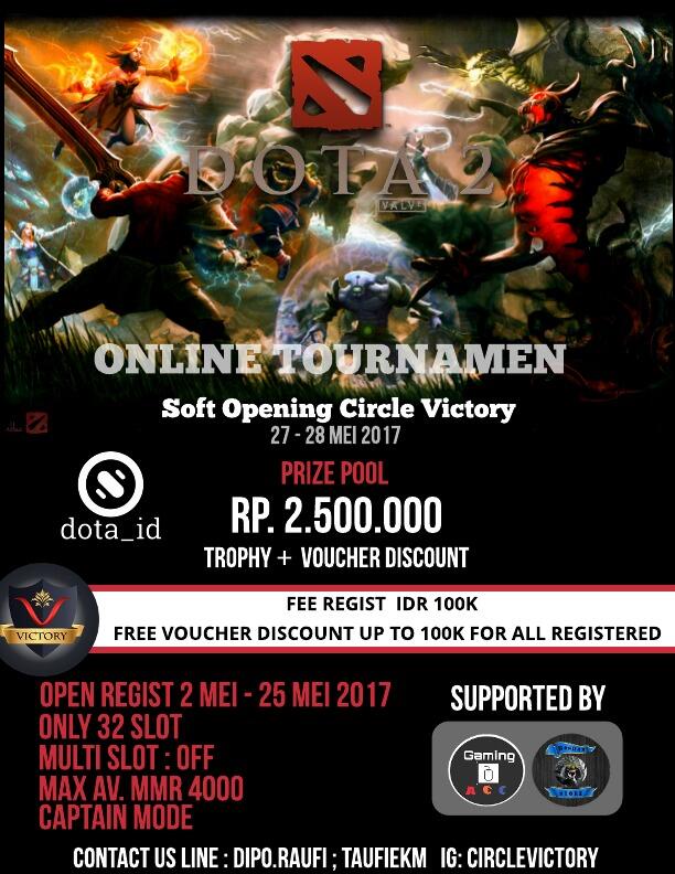 &#91;TOURNAMENT&#93; DOTA2 Soft opening - Prize Pool: 2,5jt