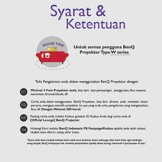 Tuliskan Suara Agan untuk Menginspirasi BenQ
