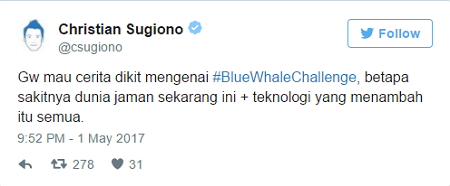 Waspadai Tren Permainan Blue Whale Challenge Ini Gan