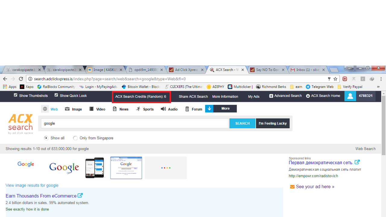 &#91;GRATIS !!&#93; Cara mendapatan 0.3-0.4$ Perhari dari AdClickXpress