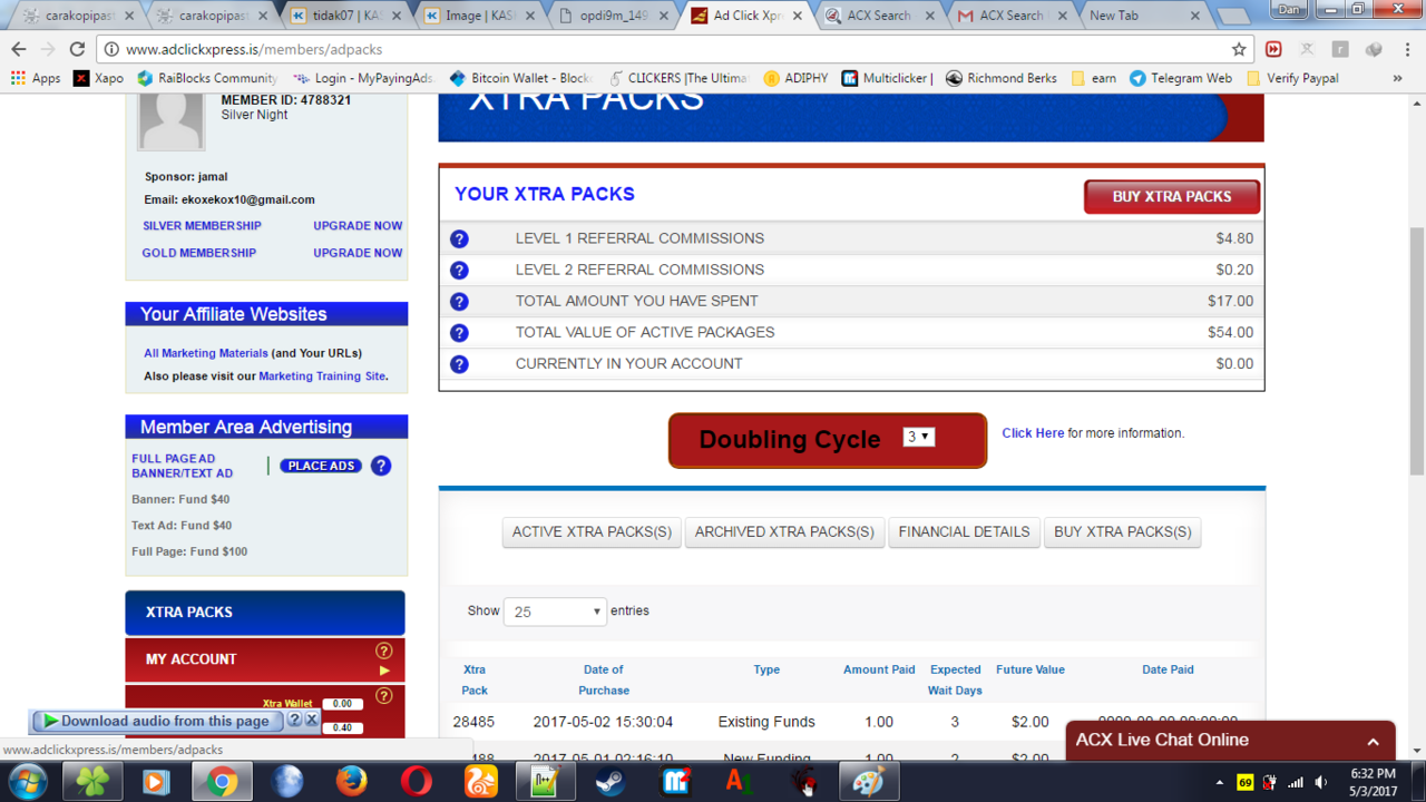 &#91;GRATIS !!&#93; Cara mendapatan 0.3-0.4$ Perhari dari AdClickXpress