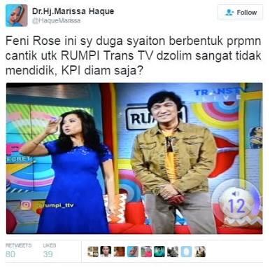 Marissa Haque Terlibat Perang Twitt Lagi