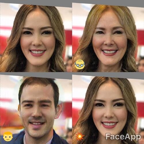 Wajah publik figur dan artis versi tua dengan aplikasi FaceApp, hasilnya kocak-kocak