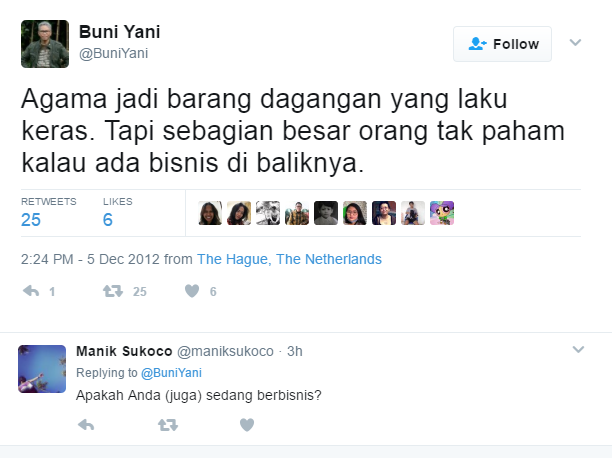 Cuitan‘ Buni Yani: &quot;Jual Agama Itu Paling Gampang&quot; Jadi Heboh