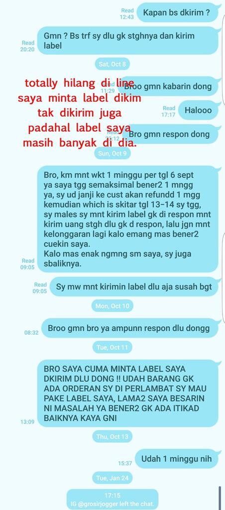 Surat Terbuka u/ GROSIRJOGGER Ricky Nurhadiansyah untuk mengembalikan Uang saya