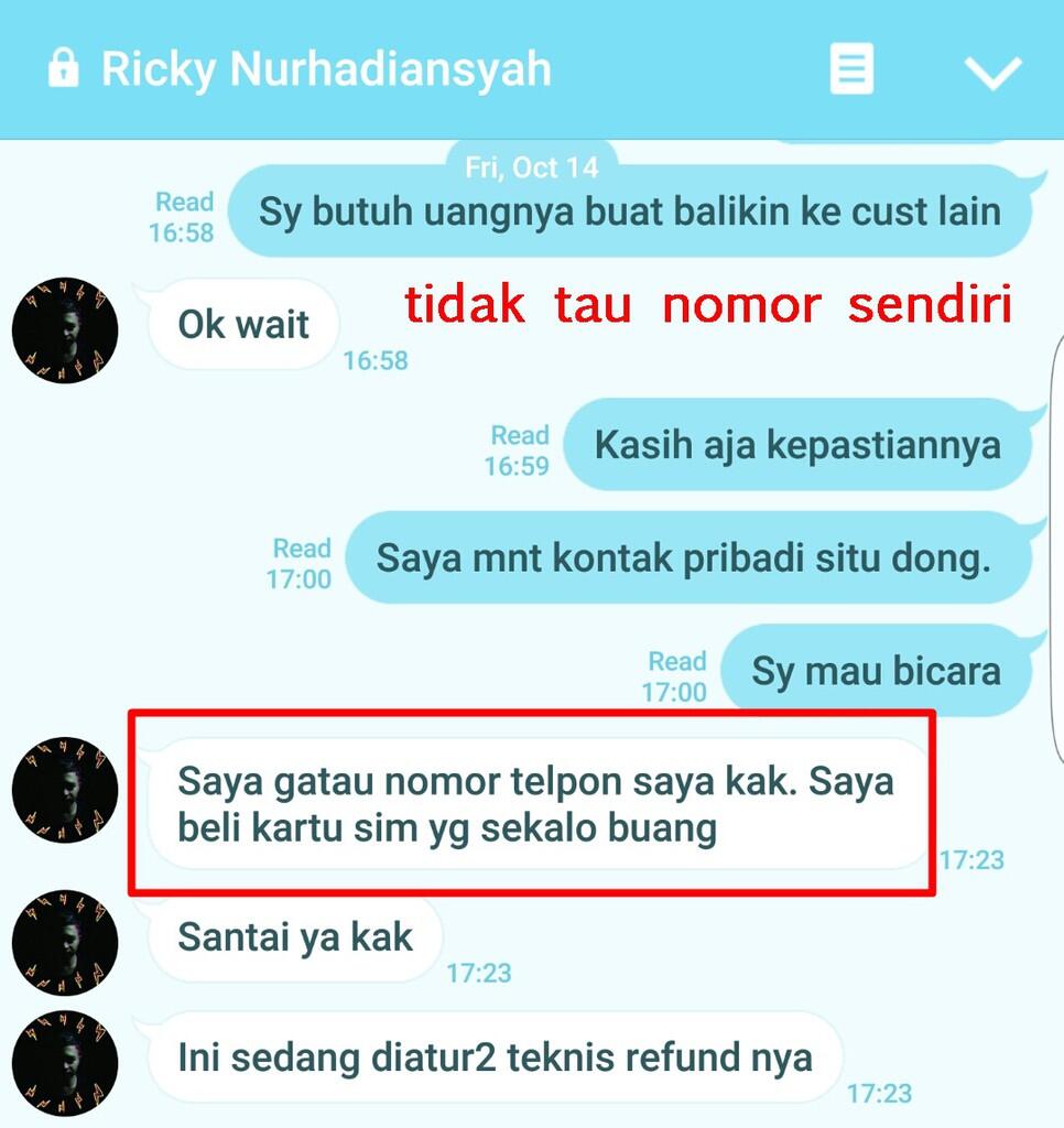 Surat Terbuka u/ GROSIRJOGGER Ricky Nurhadiansyah untuk mengembalikan Uang saya