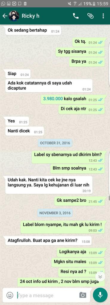 Surat Terbuka u/ GROSIRJOGGER Ricky Nurhadiansyah untuk mengembalikan Uang saya