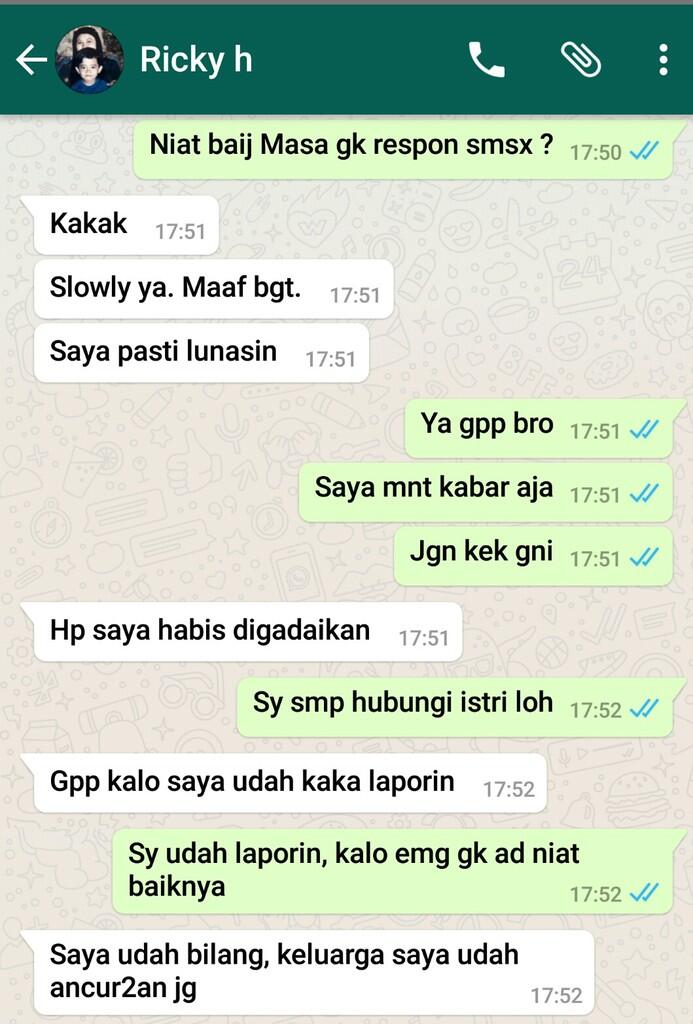 Surat Terbuka u/ GROSIRJOGGER Ricky Nurhadiansyah untuk mengembalikan Uang saya