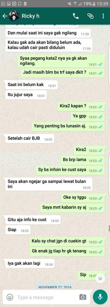 Surat Terbuka u/ GROSIRJOGGER Ricky Nurhadiansyah untuk mengembalikan Uang saya
