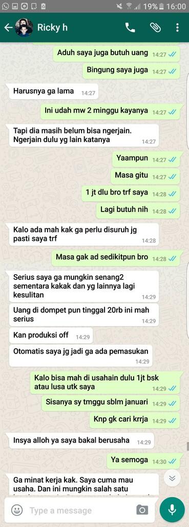 Surat Terbuka u/ GROSIRJOGGER Ricky Nurhadiansyah untuk mengembalikan Uang saya