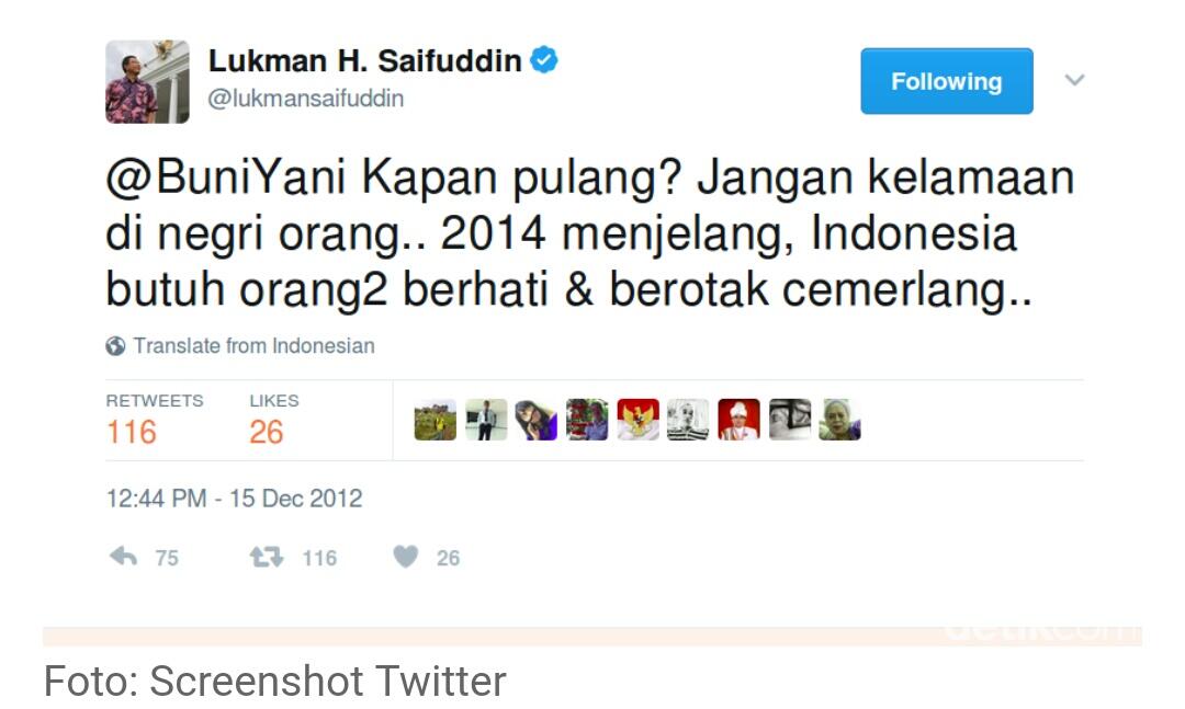 Tweet Lawas dengan Buni Yani Jadi Sorotan, Menag: Dia Junior Saya